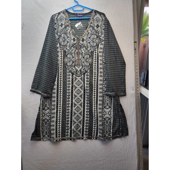 NWOT Roaman’s beaded tunic dress kameez style, SZ 2X - Picture 1 of 7